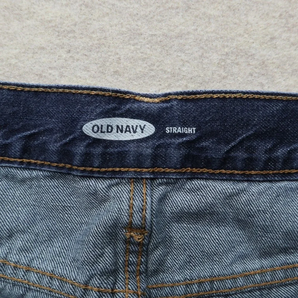 Old Navy Straight Leg Jeans 33x32 Dark Wash Denim Classic 5-Pocket Cotton